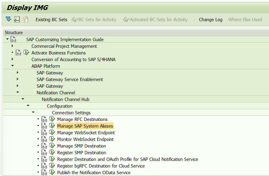 set up notifications fiori