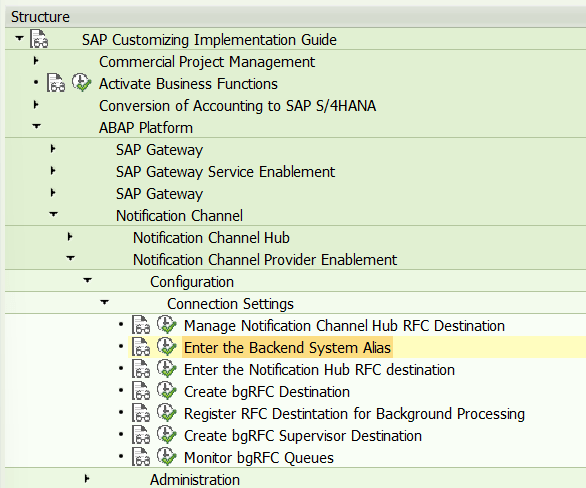 set up notifications fiori