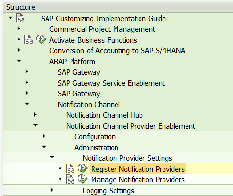 set up notifications fiori