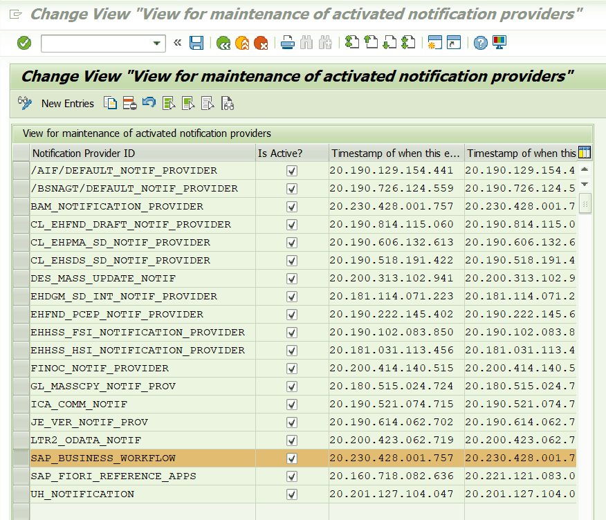 set up notifications fiori