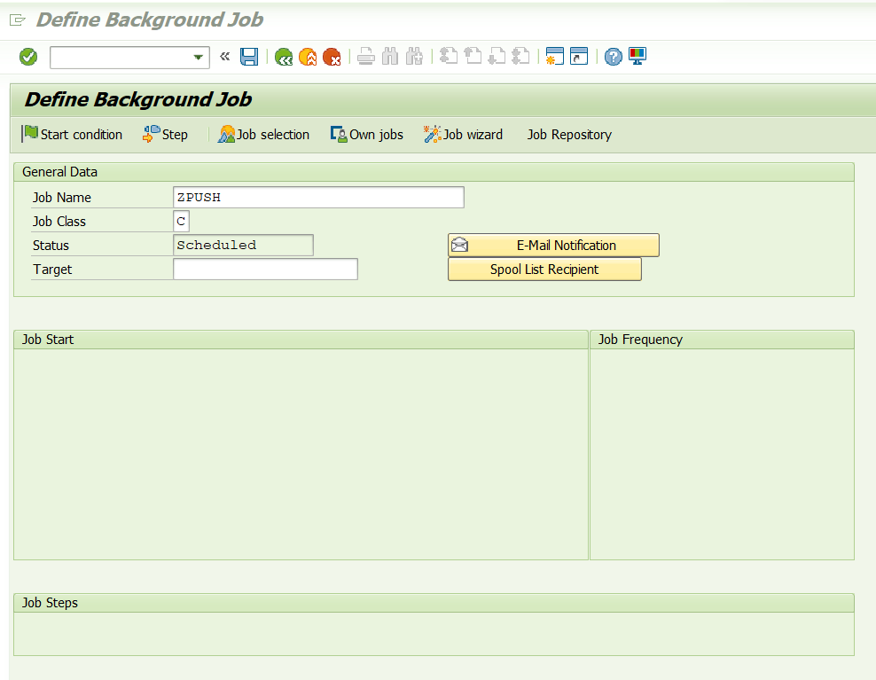 how schedule Job SAP