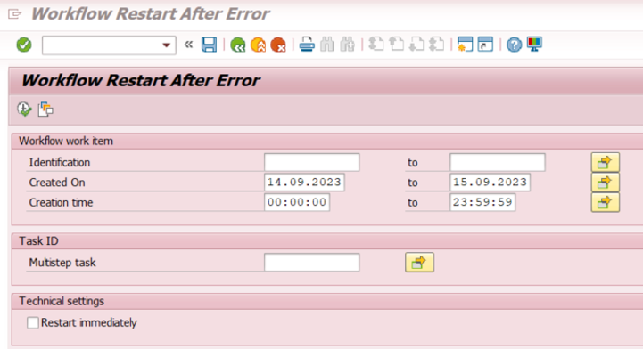 Reprocesar workflow error sap