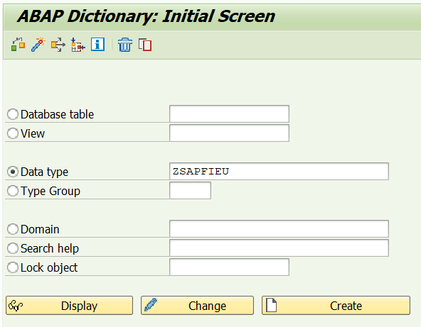 Crear tabla en SAP